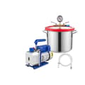 Miniatyrbillede 1 af 4: Vakuum Degasser Kammer Kit, 1,5 Gallon Kapacitet, Kraftfuld 3 CFM Pumpe, Holdbar Rustfrit Stål Konstruktion