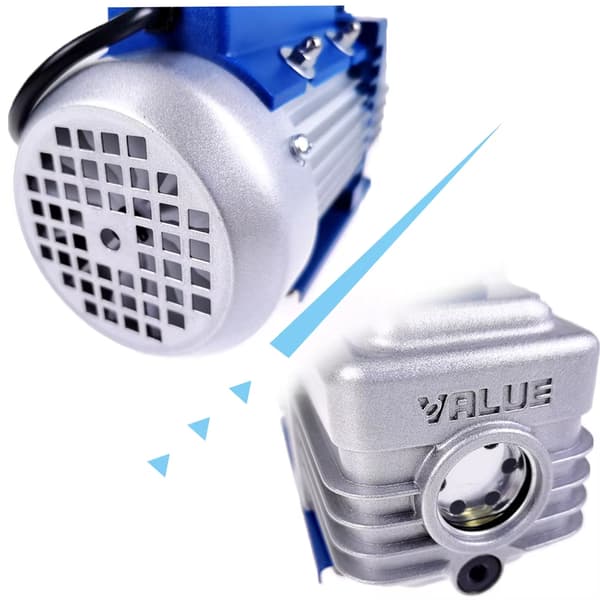 Mini Rotary Vane Vakuumpump, Elektrisk Effekt, 3,6 m³/h Pumpkapacitet, 150W Motor,EU, 220V