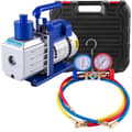 Miniatyrbild 1 av 4: Vakuumpump, 4,8 CFM flödeshastighet, 1/3 HP effekt, komplett kylmedelsverktygssats,4.8CFM, EU