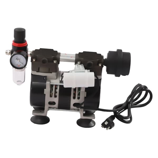 Vakuumpumpe, 200W effekt, -90kPa vakuumniveau, 60 L/min pumpningshastighed,110v, sort, EU