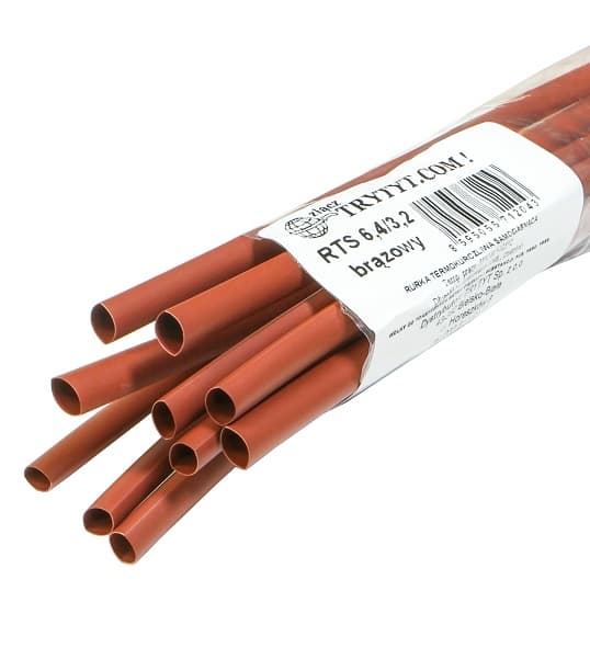 10x Krympeslange RTS 6.4/3.2 brun