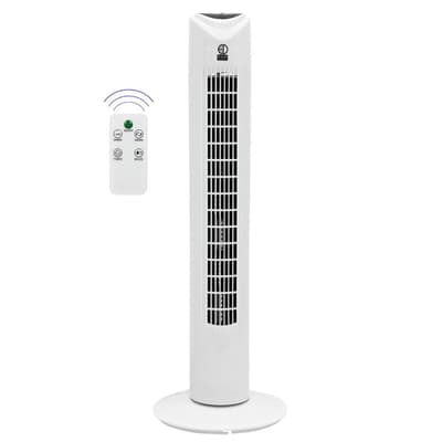 Pylvästuuletin kaukosäätimellä 45W, 81 cm, valkoinen