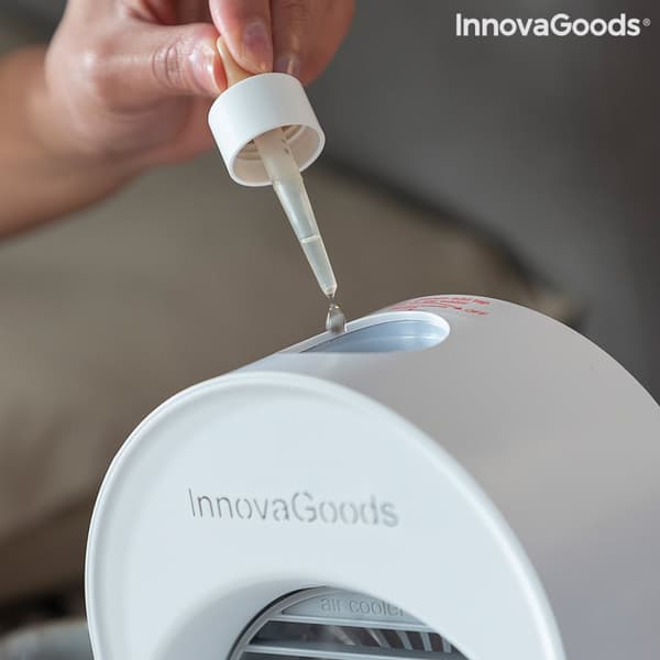 Mini Ultralyd luftkjøler-luftfukter med LED Koolizer InnovaGoods