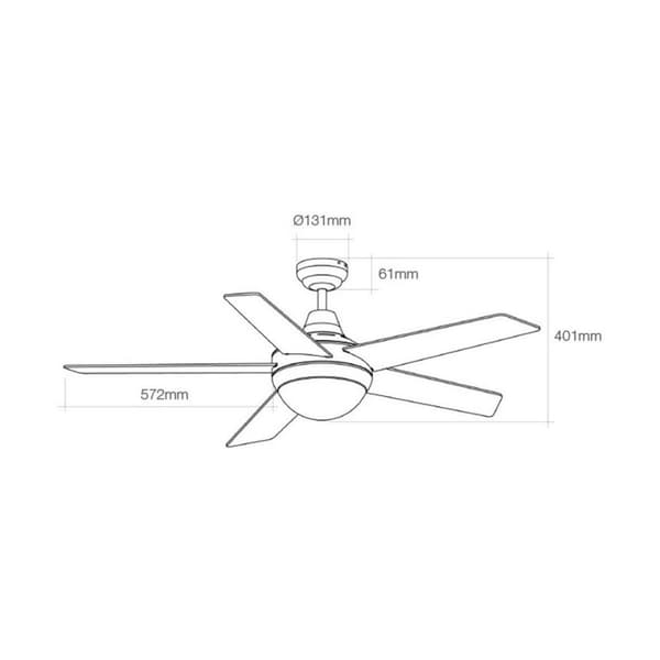 Takvifte med Lys EDM 33988 Adriatico Hvit 60 W