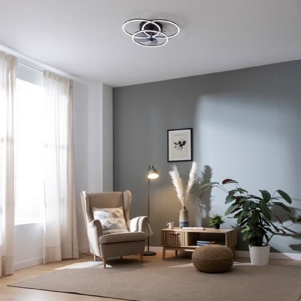 Takvifte med Lys Cecotec EnergySilence LampAero 670 FlowLight 20 W 45 W Metall