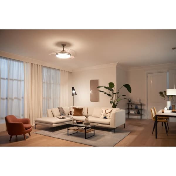 Kattotuuletin valolla Philips Atlas 35 W 28 W 4500 Lm nikkeli (2700 K)