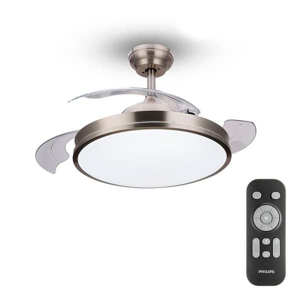 Kattotuuletin valolla Philips Atlas 35 W 28 W 4500 Lm nikkeli (2700 K) Nikkeli