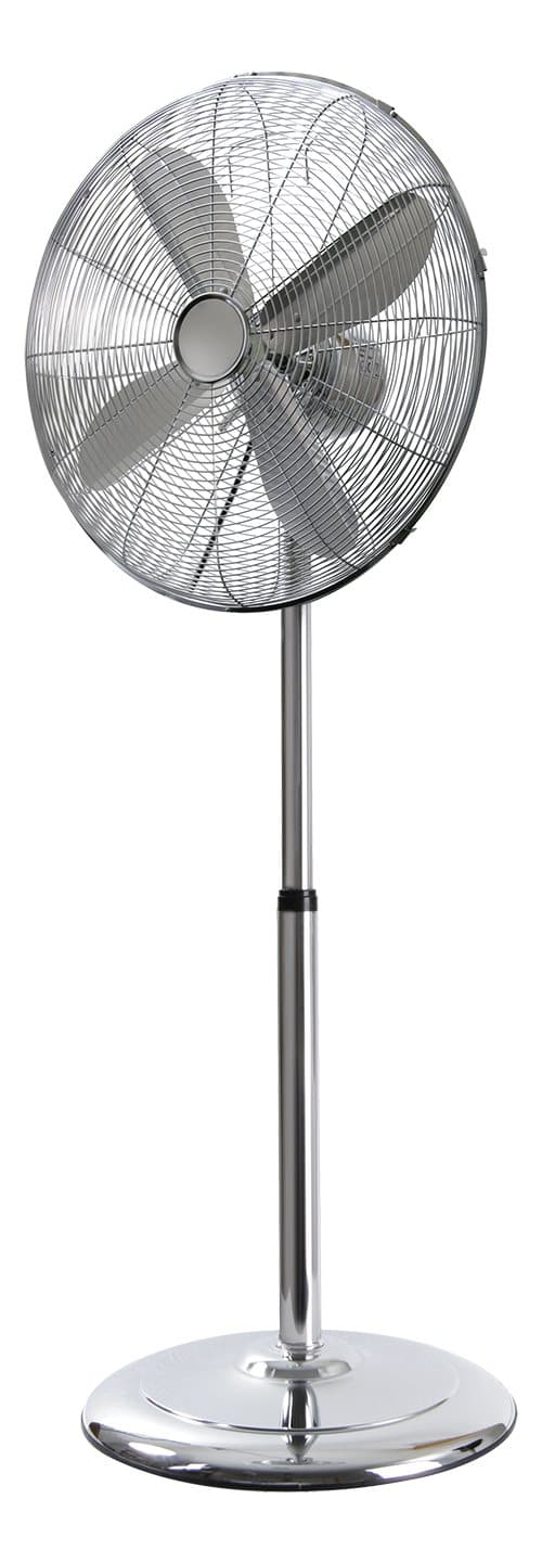 Nordic Home Culture 45 cm metal floor stand fan, chrome