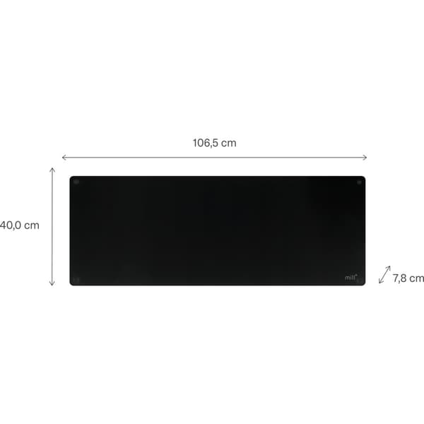 Mill Panelovn Glass 1300W gen.3 WiFi sort