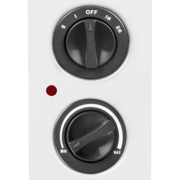 VONROC Konvektorelement – 2000W – Vit | Turbofläkt & två värmeinställningar