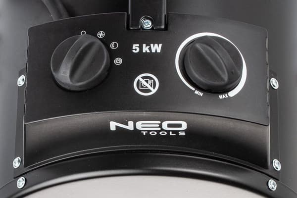 NEO TOOLS 90-069 sähkölämmitin Ruostumaton teräs 5000 W IPX4 Musta