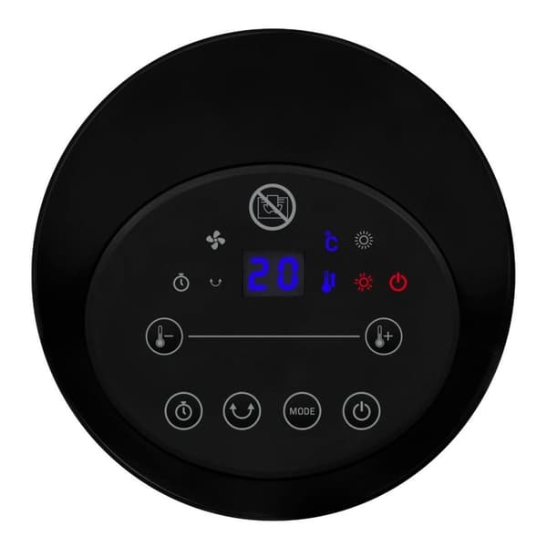 VONROC Elektrisk värmefläkt – 1200W/1800W – keramisk – Roterationsfunktion | Inkl. Fjärrkontroll