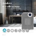 Pikkukuva 3 / 11: Nedis SmartLife keraaminen PTC-tuuletinlämmitin | Wi-Fi | 1800 W | 3 Lämpöasetusta | Oskillaatio | Näyttö | 15 - 35 °C | Android™ / IOS | Valkoinen