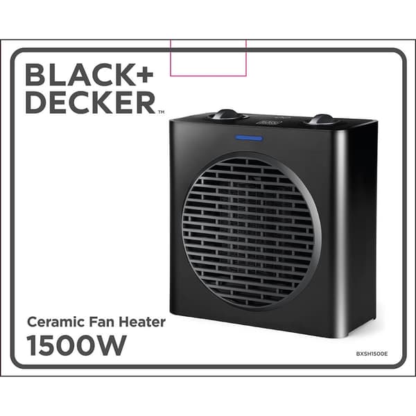 BLACK+DECKER Tuuletin 1500W Musta