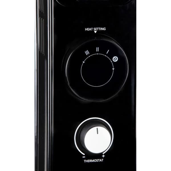 Oljefylld kylare - 2000 W - DOMO - DO7327R - 42,5 x 28 x 64 cm - Svart