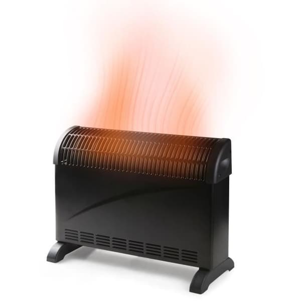 Turbovärmekonvektor - 2000 W - DOMO - DO7350CH - 52,5 x 38,8 x 19,5 cm - Svart