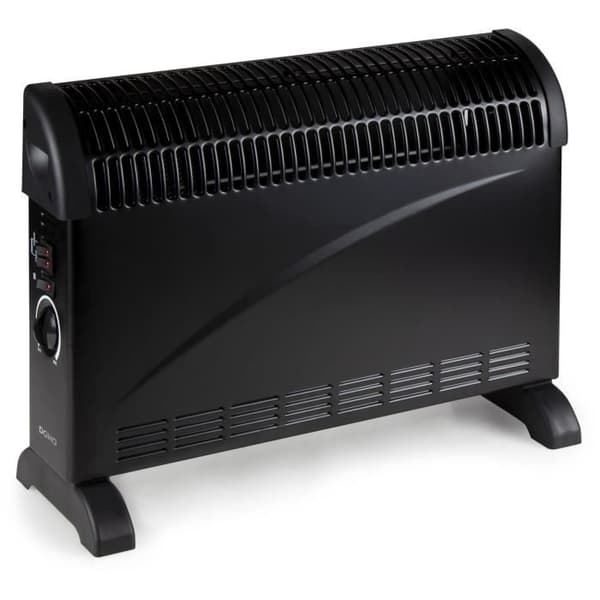 Turbovärmekonvektor - 2000 W - DOMO - DO7350CH - 52,5 x 38,8 x 19,5 cm - Svart