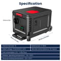 Miniatyrbillede 10 af 11: 5KW-8KW justerbar parkeringsvarmer, bærbar trolley dieselvarmer bluetooth luftvarmer med LCD-skærm og fjernbetjening