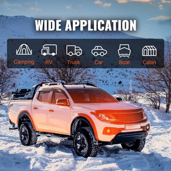 8kW 12V integrerad dieselluftvärmare med Bluetooth-funktion, LCD och fjärrkontroll, låg energiförbrukning, säker, pålitlig