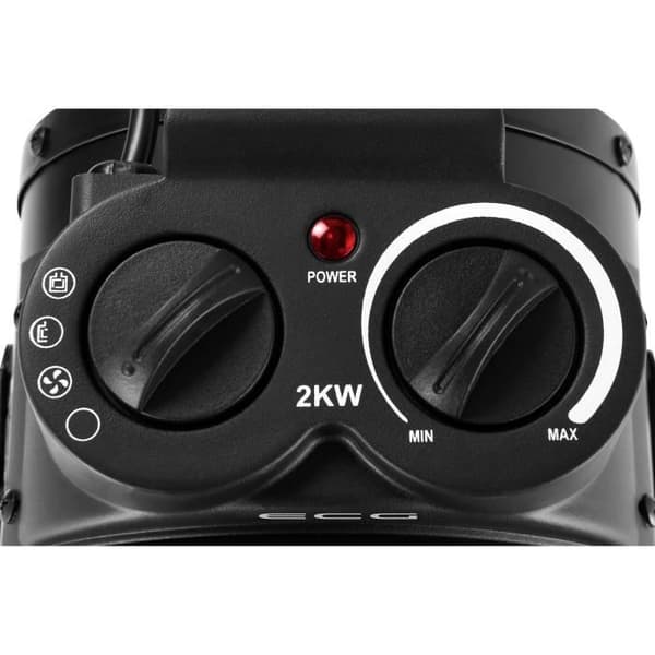 Fläktvärmare - ECG - HH 2010 - 2000W - Keramik - Svart