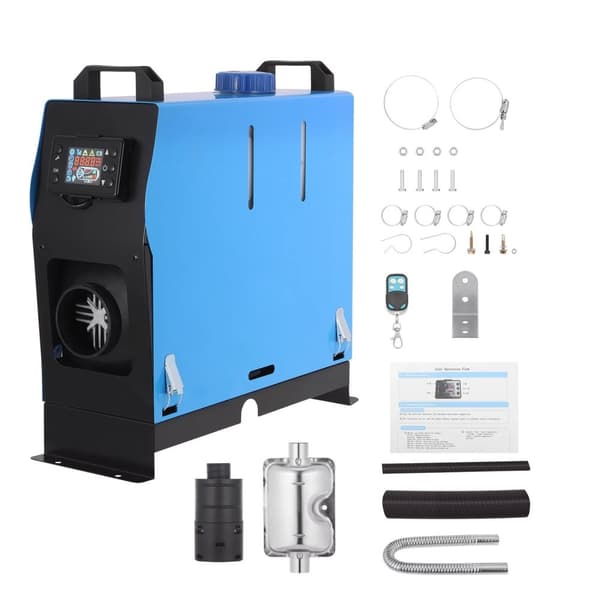 12V/24V 5KW dieselluftvärmare med LCD-display och fjärrkontroll, snabb uppvärmning, lågt ljud, lätt att använda