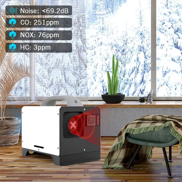 5kW 12V/24V universal dieselluftvärmare med Bluetooth/timer, kompletta tillbehör