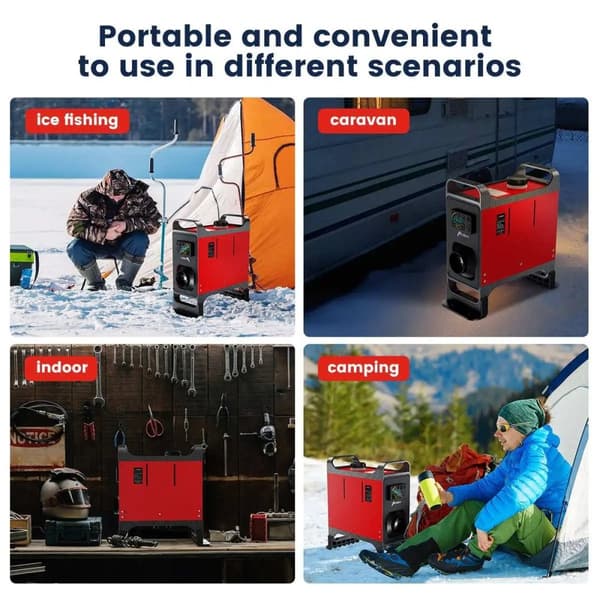 12V/24V universell 5-8KW integrerad dieselparkeringsvärmare, låga utsläpp, låg bränsleförbrukning, lätt att installera