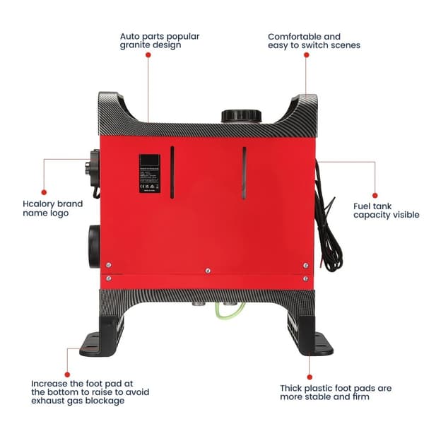 12V/24V universell 5-8KW integrerad dieselparkeringsvärmare, låga utsläpp, låg bränsleförbrukning, lätt att installera