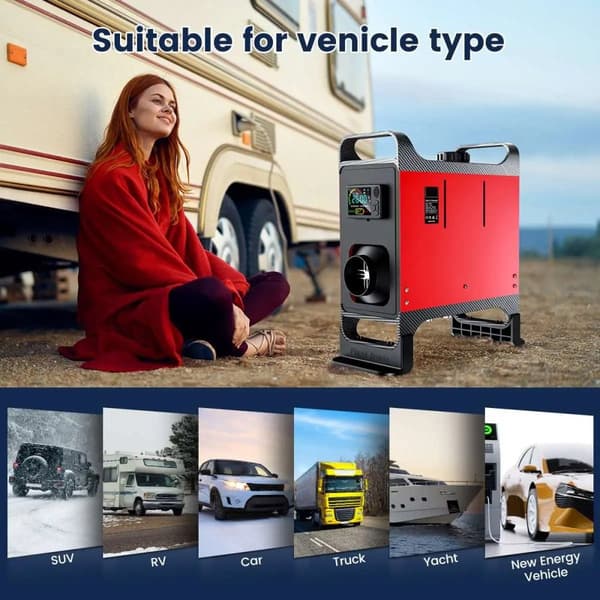 12V/24V universell 5-8KW integrerad dieselparkeringsvärmare, låga utsläpp, låg bränsleförbrukning, lätt att installera