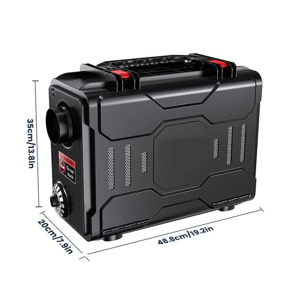 12V 5kW bärbar Bluetooth APP-styrd dieselluftvärmare, 3 styrmetoder, intelligent konstant temperatur/energibesparing, lågt ljud