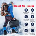 Miniatyrbild 2 av 9: 12V 5kW bärbar Bluetooth APP-styrd dieselluftvärmare, 3 styrmetoder, intelligent konstant temperatur/energibesparing, lågt ljud