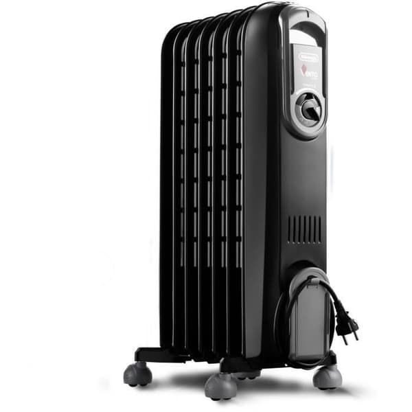 Oljebadsradiator Delonghi VENTO V550715.BG Beige, Svart