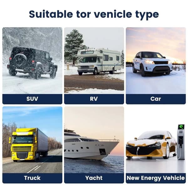 Bluetooth-styrd 12V 5KW justerbar integrerad dieselluftvärmare, 3 styrlägen, låga utsläpp, låg bränsleförbrukning, enkel installation