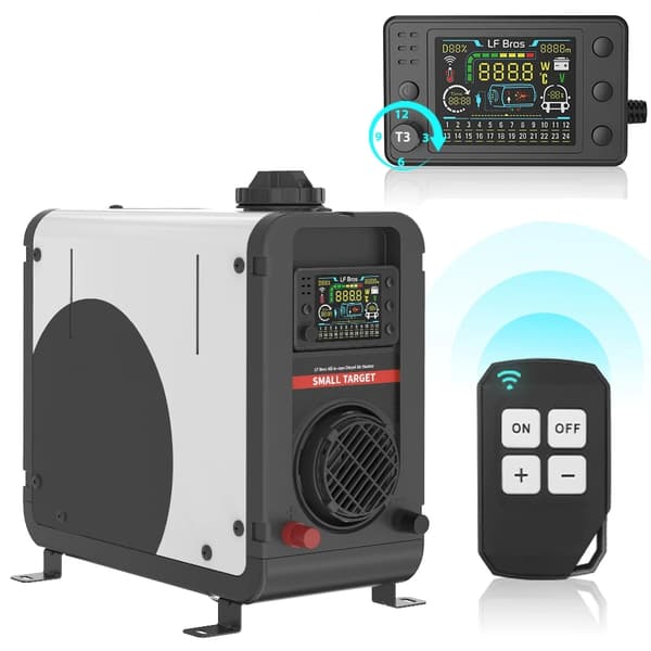 12V/24V/220V 5KW vertikal integrerad dieselparkeringsvärmare, 2 värmelägen, timingfunktion, anti-oljeläckagedesign