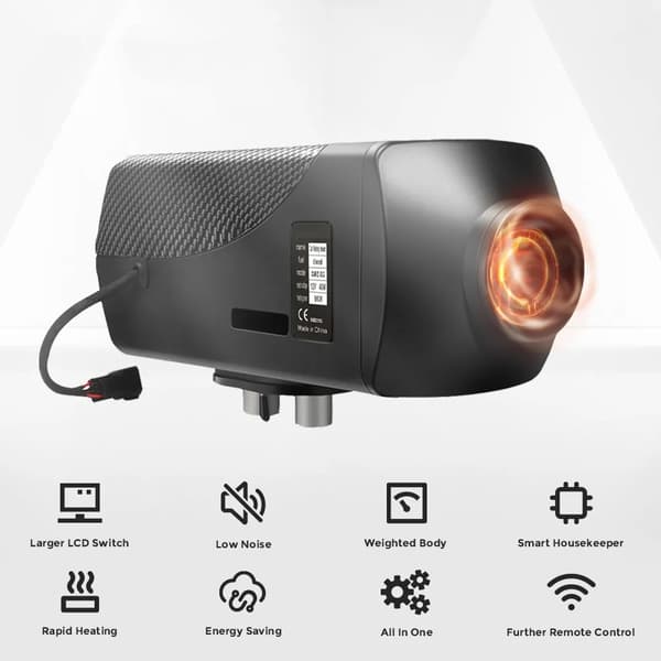 5kW 12V/24V Bluetooth APP-styrd dieselluftvärmare, mer intelligent, 3 styrmetoder, säker, energibesparande, flexibel installation
