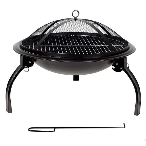 Aktive Rund Utomhusbrännare Silver 54 cm
