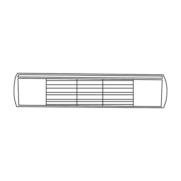 Kekai Vägghalogenvärmare Golden Tube 2000w Guld
