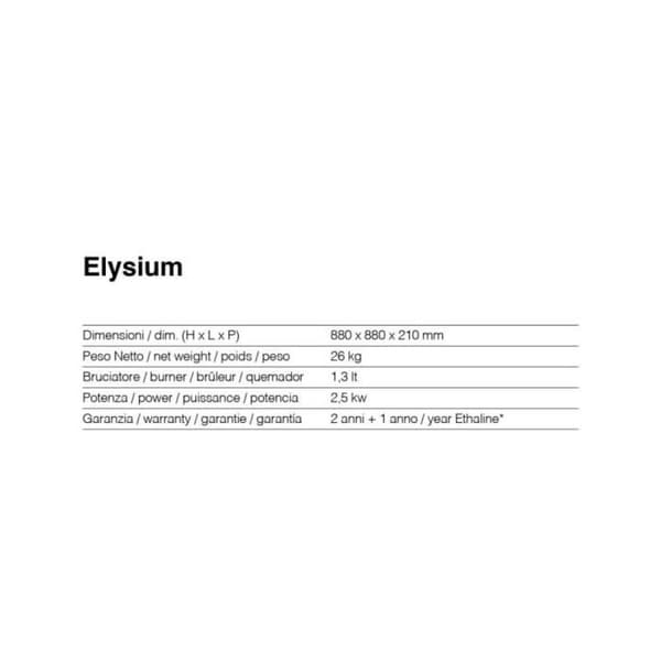 BIOCAMINO RUBY ELYSIUM TECNOAIR SYSTEM MODELL