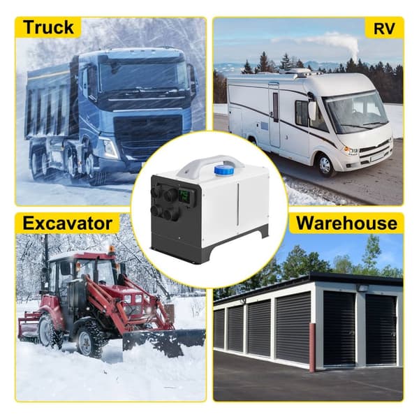 5KW 12V 4-håls allt-i-ett dieselluftvärmare, energibesparande integrerad parkeringsvärmare, snabb uppvärmning, enkel installation
