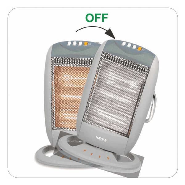 Haeger Lämmitin Hh-120.002a 1200w Hopeinen One Size / EU Plug