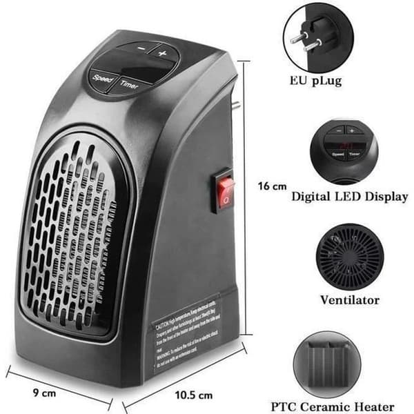 Elektrisk kylare Uppvärmning Luftblåsande Fläkt Värmare Mini Kraftfull 300W Låg förbrukning för Vardagsrum Office Cham H063E6