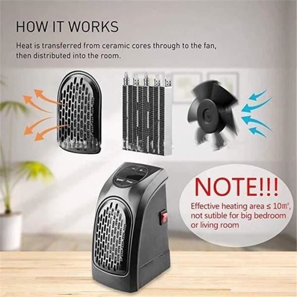 Fast Heater bärbar värmare med Thermo keramisk teknologi - 400 Watt