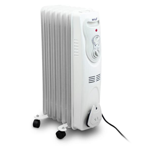 Elektrisk Oliek?ler 1500W Hvid 7 finner L BITUXX