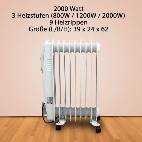 Elektrisk Oliek?ler 2000W Hvid 9 finner XL BITUXX