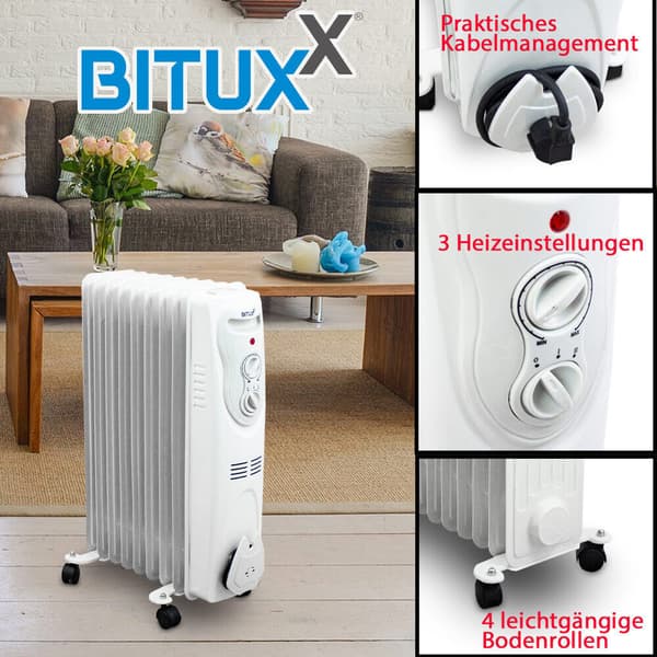 Elektrisk Oliek?ler 2000W Hvid 9 finner XL BITUXX