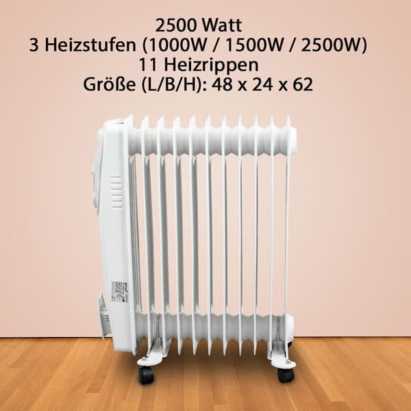 Elektrisk Oliek?ler 2500W Hvid 11 finner XXL BITUXX