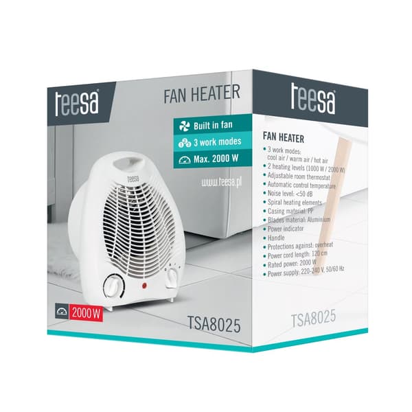 Teesa varmeblæser (1000 W, 2000 W)