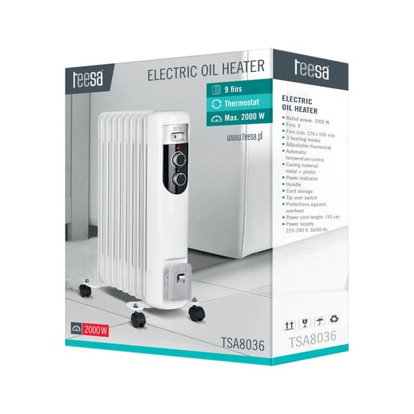 Teesa 2000W öljyjäähdytin (9 ripaa)