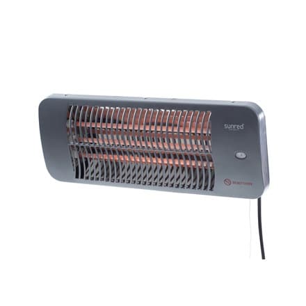 SUNRED | Lämmitin | LUG-2000W, Lugo Quartz Wall | Infrapuna | 2000 W | Tehotasojen lukumäärä | Soveltuu enintään m²:n huoneisiin | Harmaa