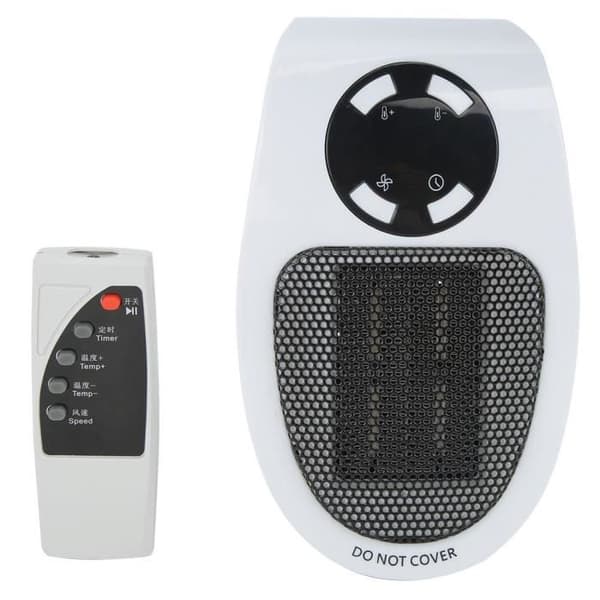 PTC keramisk elvärmare - Bärbar - Fjärrkontroll - 500W